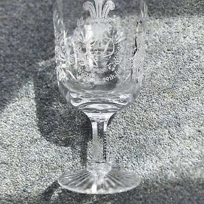 Buy Stuart Crystal Royal Commemorative Glass Goblet Charles & Diana Wedding 1981 • 10£