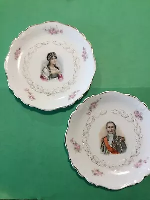 Buy Antique Hand Painted Bavarian Porcelain Plates Napoleonic Figures Josephine And • 11.18£