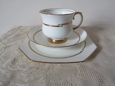 Buy Paragon Bone China Trio Gold Patterned Tea Cup Saucer & Plate • 11.99£