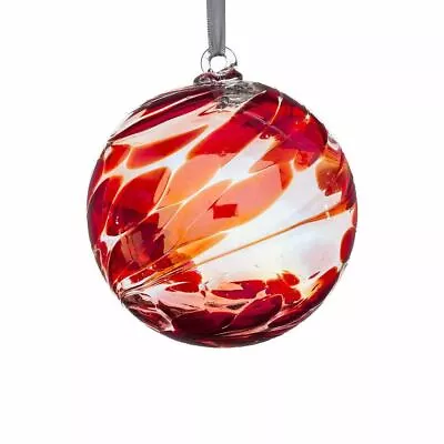 Buy Sienna Glass Ruby Friendship Ball Hanging Ornament Handmade Home Decor Gift • 16.99£