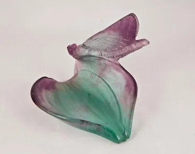 Buy DAUM France Signed Glass Paste Vide Poche Dragonfly Sculpture Rare • 135.13£