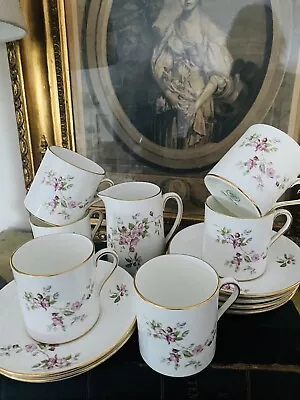 Buy Set Of 6 Fine Bone China Coffee Cups And Saucers Plus Creamer Oakley China • 32£