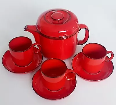 Buy Thomas  Germany  Flammfest Teapot, With 3 Cups And Saucers  • 38£
