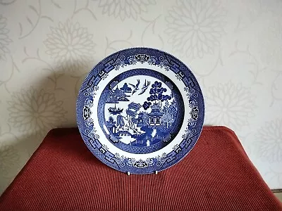 Buy Churchill Willow Pattern 24cms 9.5  Dinner Plate Blue & White Supper Breakfast • 5.99£