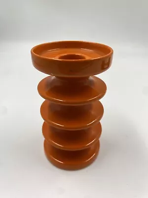 Buy CARLTON WARE Orange CHUNKY RIBBED  Candle Holder • 10£