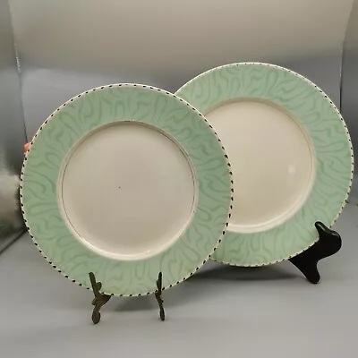 Buy Antique Burleigh Ware Balmoral Green 1930s Plates X 2 • 12.99£