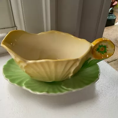 Buy Vintage Carlton Ware Yellow Buttercup/ Rock Rose Small Gravy Boat & Saucer. VGC • 6£