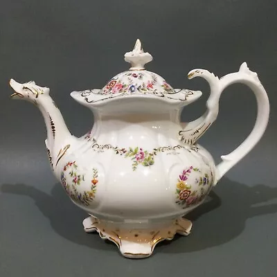 Buy Antique Coalport Bone China Tea Pot Neo Rococo Style Duck Spout • 59.95£