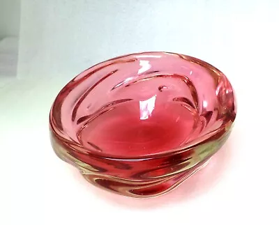 Buy Large  Murano  Venetian   Archimede  Seguso  Pink  Art  Glass  Bowl  Vase • 55£