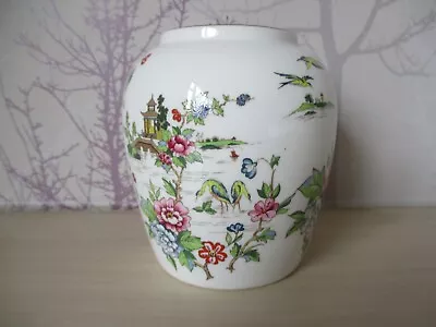 Buy VINTAGE - CROWN STAFFORDSHIRE-   PAGODA PATTERN   11cm -VASE ORIENTAL STYLE- VGC • 9.95£