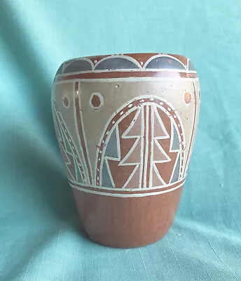 Buy Vintage Santa Clara Pueblo Indian Pottery Flora Naranjo Old Indian Pottery Vase • 46.60£