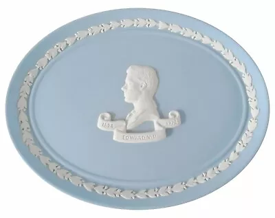 Buy Wedgwood  Blue Jasperware Plate Edward VIII • 60£