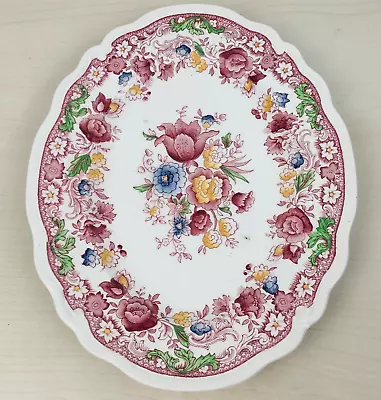 Buy Vintage DORCHESTER Johnson Brothers Oval Serving Platter Floral Design 29x22cm • 10£