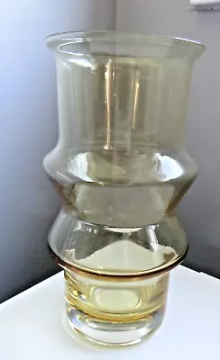 Buy Riihimaen Lasi Oy/Riihimaki  Tuulikki  Amber Glass Vase 1970's • 24.99£