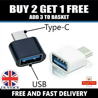 Buy Type C To USB Adapter 3.0 USB-C 3.1 Male OTG A Female Data Connector Converter • 1.69£