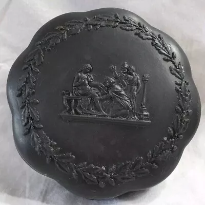 Buy Antique Wedgwood Desirable & Sought After Black Basalt, 8 Lobed Box, C1880-1890s • 74.99£