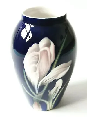 Buy Vintage Danish Royal Copenhagen Cobalt Blue China Porcelain Bulbous Vase 590/271 • 39.99£