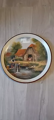 Buy Large Purbeck Pottery Village Life Washing Day Collector Plate 10.5 Inch • 9£