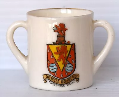 Buy Crested China: Goss China Loving Cup With Crests For Tunbridge Wells & Kent • 2.49£