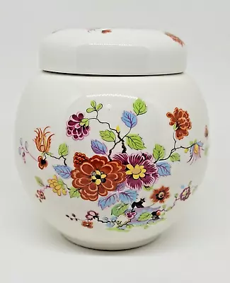 Buy Sadler Ginger Jar Lidded Vintage Storage Rare Oriental Floral Foliage Pattern • 9.95£
