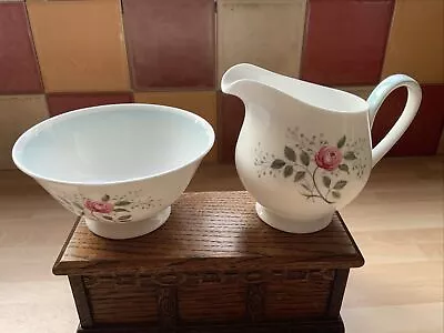 Buy Vintage Tuscan  Rosetta  Fine English Bone China Milk Jug & Sugar Bowl • 9.99£