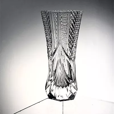 Buy Crystal D’Arc Clear Glass Vase Vintage 4” Heavy Diamond Point Pressed Glass  B4 • 5.99£