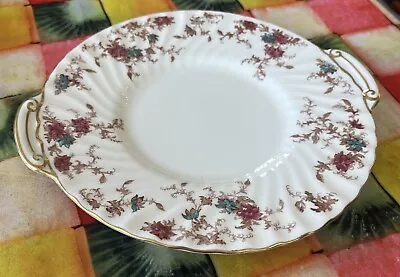 Buy Minton Ancestral Cookie Plate Platter Floral Bone China Swirl Rim England • 23.30£