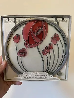 Buy Decorative Stand Glass Hand Panting Create In Scotland Rose Wall Window Hanging • 15£