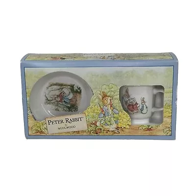 Buy Peter Rabbit By Wedgwood 2 Piece Set Bowl And Mug Bunny Rabbits Children NOS • 18.64£