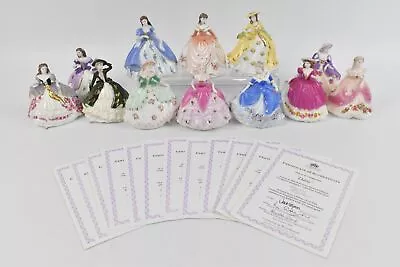 Buy Bundle Of 12 Coalport Figurines Ornaments Bone China Ladies Fairest Flowers  • 84£