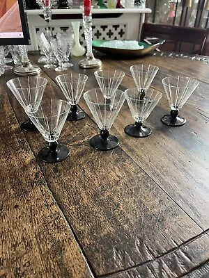 Buy Eight Lead Crystal Art Deco Cocktail Glasses  • 60£