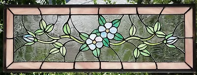 Buy Stained Glass Transom Window HANGING PANEL  29 1/2 X 11 Incl Hooks • 312.76£