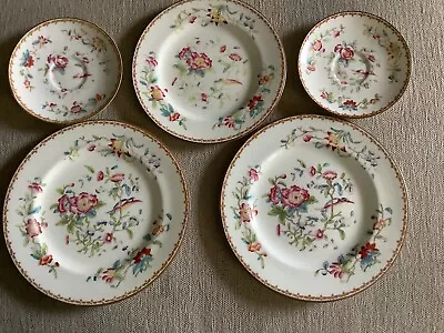 Buy Antique  Coalport Pembroke  2 Dinner Plates, Salad Plate, 2 Saucers • 27.03£