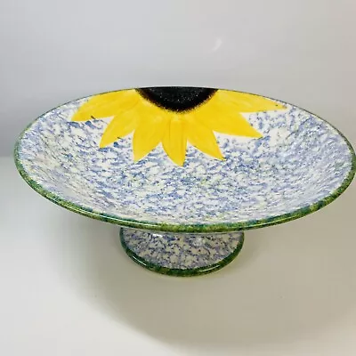 Buy Poole Pottery Vincent Sunflower Large 11  Wide Footed Fruit Bowl-Great Condition • 45£