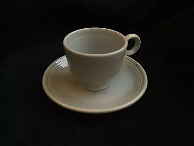 Buy Vintage Fiesta Ware Grey Gray Coffee Tea Cup And Saucer Fiestaware Cup Saucer • 27.96£