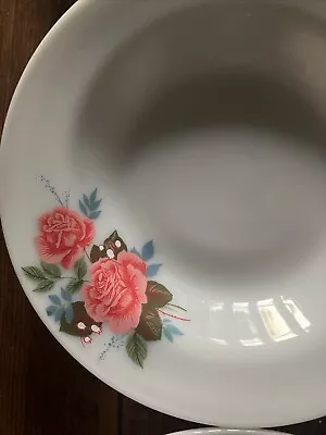 Buy Six Pyrex Cottage Rose Dishes 21cm • 25£