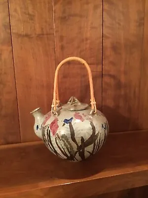 Buy Large Studio Pottery Teapot Ash Glaze By Pennsylvania Local Potter Bill Hynes • 92.26£