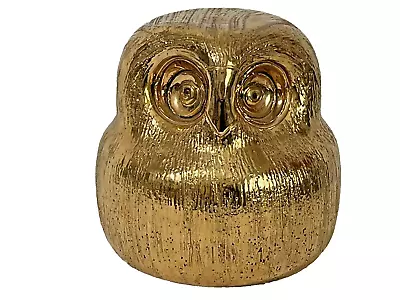 Buy Exceptional Italian Pottery Bitossi Aldo Londi Owl Gold Metallic Finish MCM • 582.46£