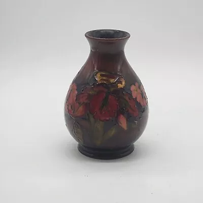 Buy 4.5  Vintage Moorcroft Flambe Vase Colorful Wildflowers Pattern • 163.09£