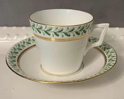 Buy Vintage The Foley China Green Leaf And Gold Teacup And Saucer - Made In England • 18.63£