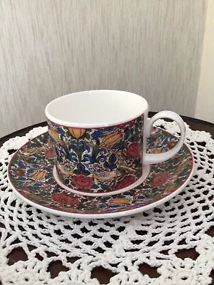 Buy Dunoon Fine Bone China Teacup & Saucer William Morris ‘Rose’ Design (Adapted) • 7.50£