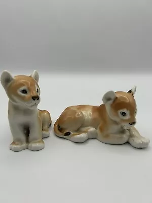 Buy Lomonosov Porcelain Lions Cub Figurine Made In Ussr • 24£