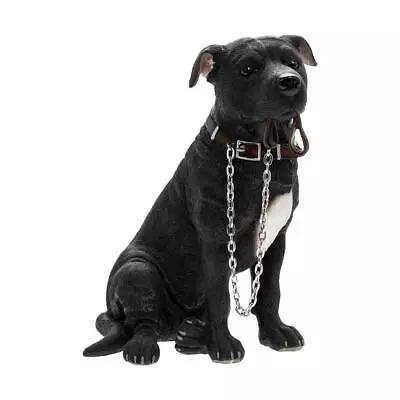 Buy Black Staffordshire Bull Terrier Dog Ornament Lesser & Pavey Sitting Walkies  • 22.49£