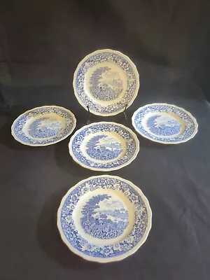 Buy 5 Vintage BLUE WHITE Swinnertons Silverdale 6 3/8” Plate Staffordshire ENGLAND  • 33.54£
