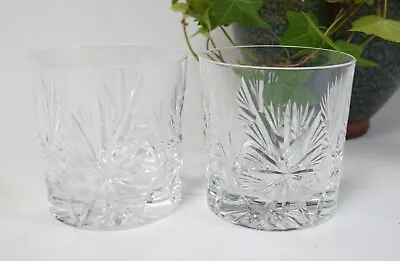 Buy Two Edinburgh Crystal Star Of Edinburgh Pattern Whisky Tumblers - 3 1/4  High • 40£