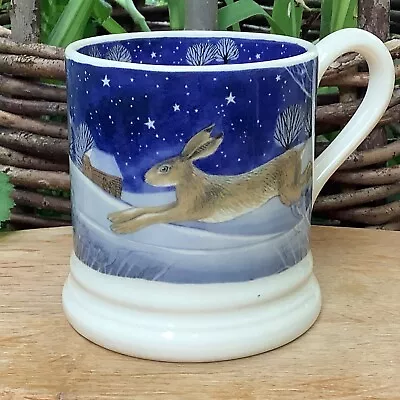 Buy EMMA BRIDGEWATER . Midnight HARE . 1/2 Pint MUG . Blue Winter Animals At Night • 29.95£