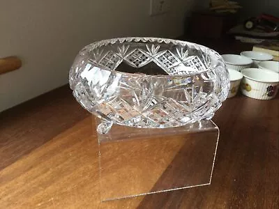 Buy Vintage Lead Crystal Glass 3 Footed Sweets Bowl Dish VGC 7” Diameter At Widest • 8£