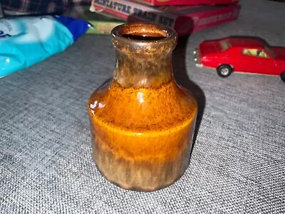 Buy Vintage West Germany Small  Pottery  Lava Vase 550-10 Brown Lava • 9.99£