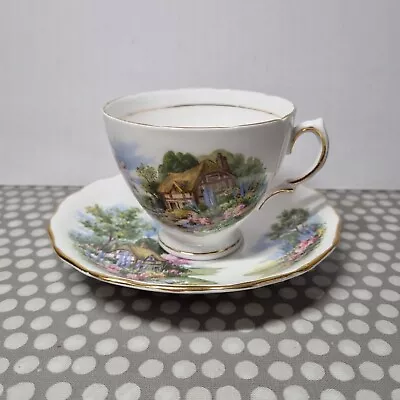 Buy Royal Vale Bone China  Country Cottage  Teacup And Saucer • 6.49£