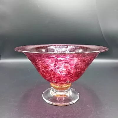 Buy Ian McCulloch Glass Bowl Isle Of Wight 2002 Pink FLT16-JR • 9.99£